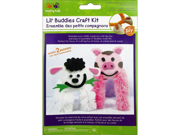 Multicraft Krafty Kids DIY Craft Kit Lil' Buddies Piggy/Lamb