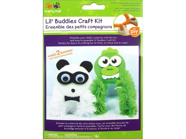 Multicraft Krafty Kids DIY Craft Kit Lil' Buddies Monster/Panda